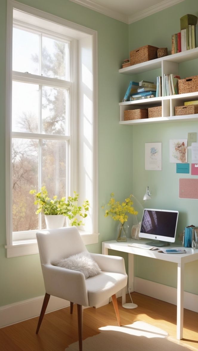 small home office decor, home office organization, cozy workspace design, minimalist office ideas, stylish desk setup