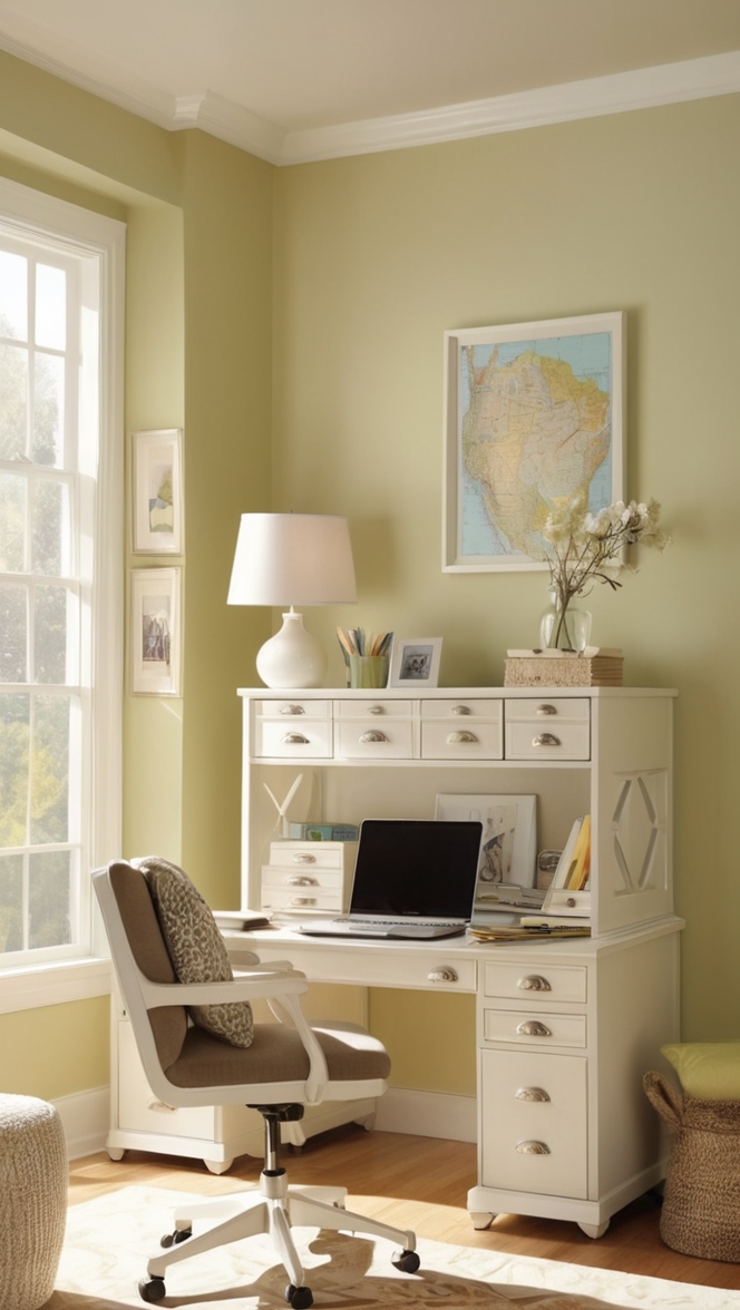 small office furniture, home office organization, desk space saving, office decor ideas, office design inspiration