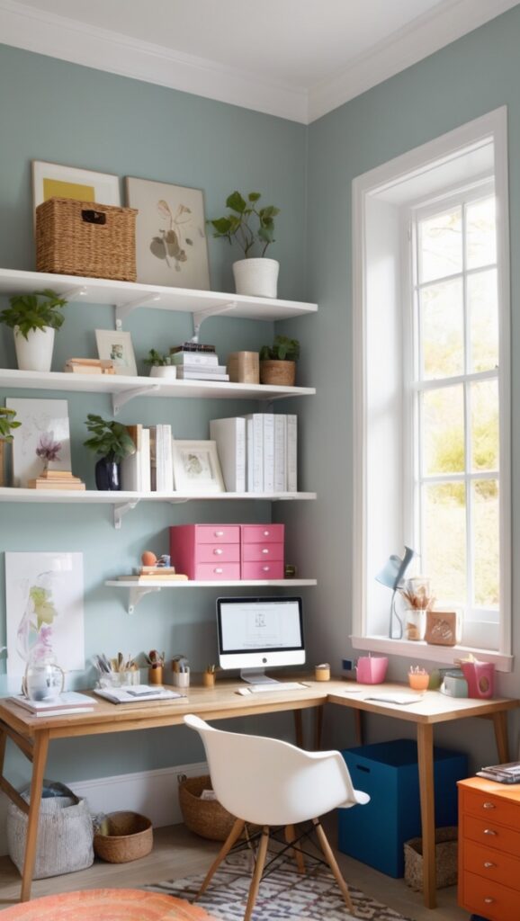 home office organization, desk organization, office storage solutions, small space storage, file storage