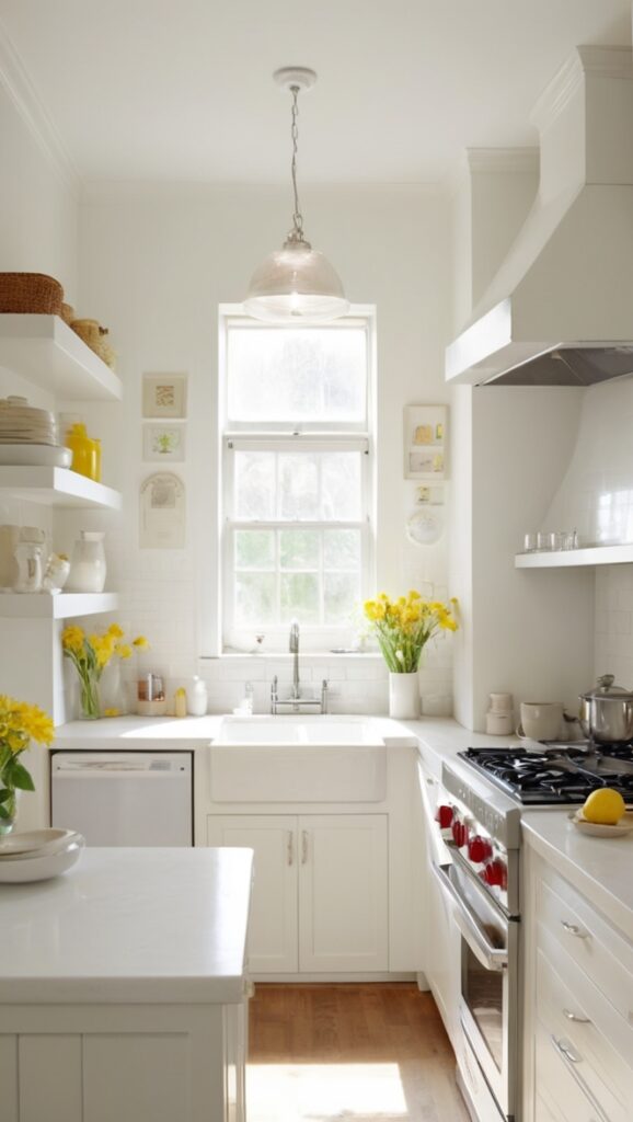 small kitchen renovation, white cabinet design, modern small kitchen, small kitchen storage, white kitchen backsplash