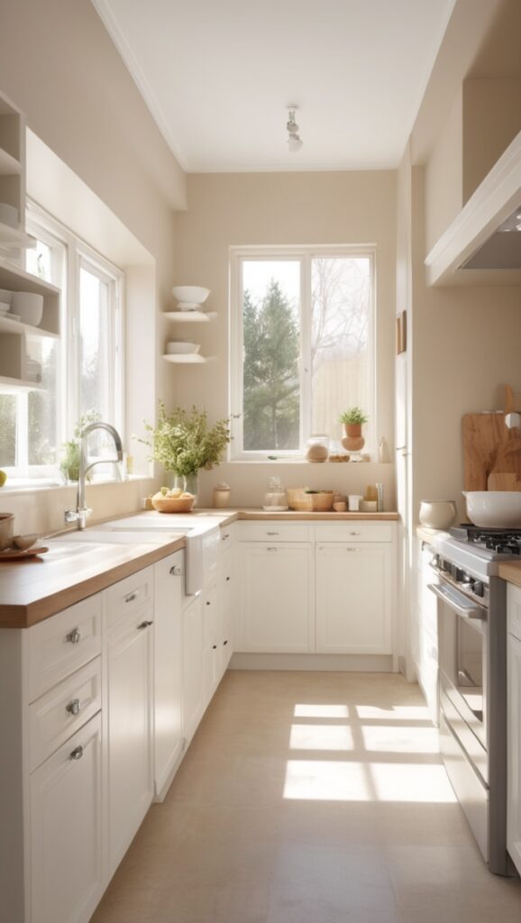 white kitchen cabinet, beige kitchen design, modern white kitchen, elegant beige kitchen, luxury white kitchen
