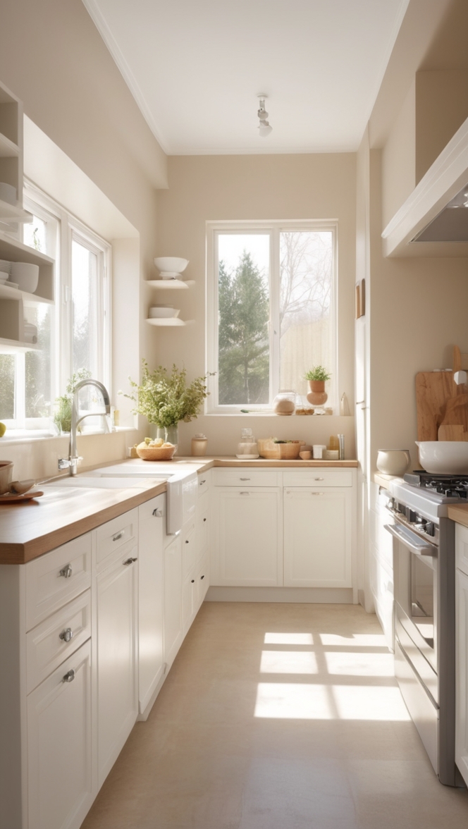 white kitchen cabinet, beige kitchen design, modern white kitchen, elegant beige kitchen, luxury white kitchen 