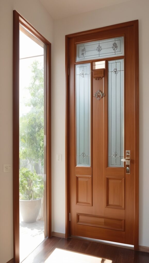 wooden front door design, wooden door entrance, safety door design, wooden entrance gate, door safety design